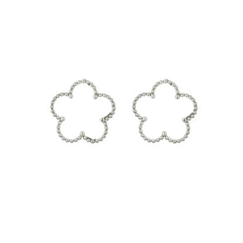 Plant Flower Earrings for Women Girls Cute Gifts Stainless Steel Colorfast Waterproof Clover Jewelry Trendy Quality Earrings