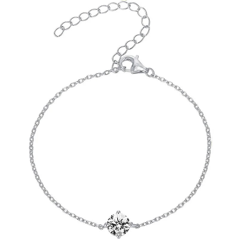 Minimalist Sparkling CZ Dainty Bracelets for Women Girls Gold Color Cubic Zirconia Charm Bracelet Jewelry Gift