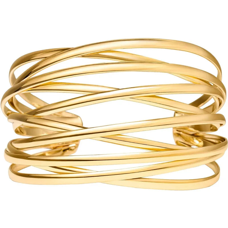 Twisted Cuff Bangle Bracelet